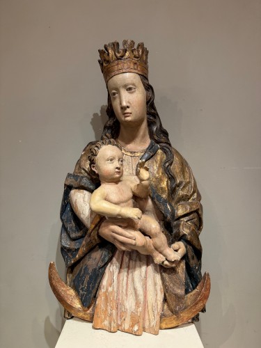 Antiquités - Madonna and Child , Tyrol, late 15th-early 16th century.