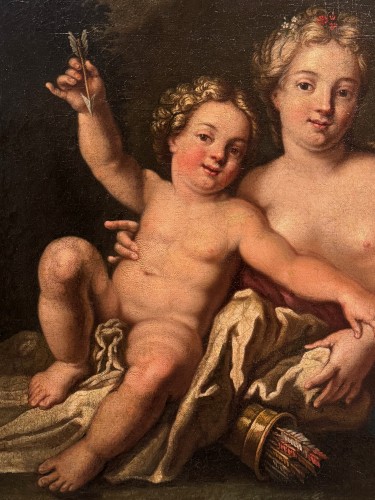 Tableaux et dessins Tableaux XVIIIe siècle - Vénus et l'Amour, école française vers 1750