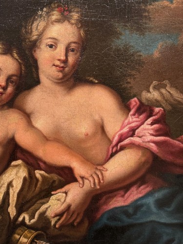 Vénus et l'Amour, école française vers 1750 - La Crédence