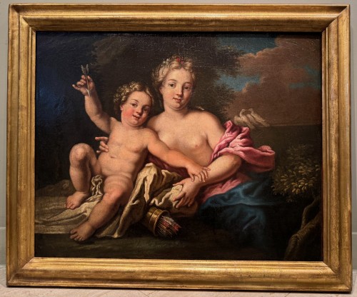 Louis XV - &quot; Vénus and Cupidon&quot;, French school, circa 1750