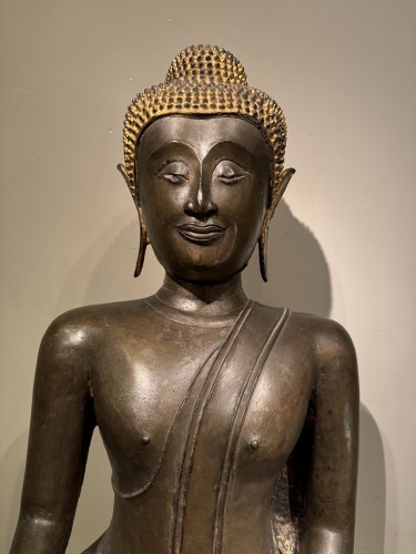 Asian Works of Art  - Large bronze Buddha , Ayuthaya , 17th c.