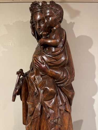 Sculpture  - Large Virgin and Child ( 1.25m), Champagne, circa 1500