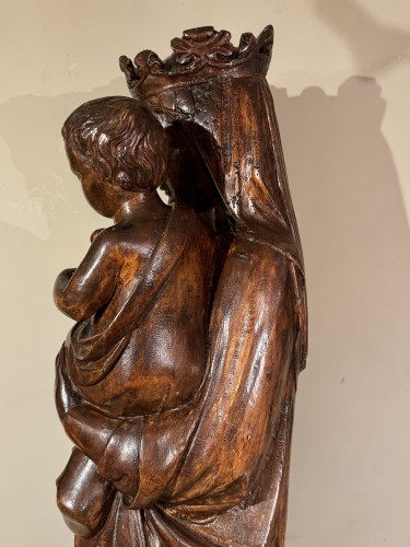 Large Virgin and Child ( 1.25m), Champagne, circa 1500 - Renaissance