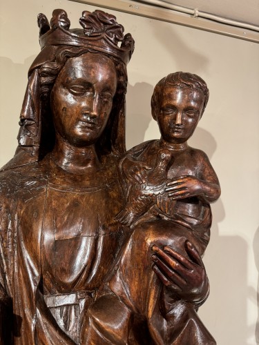 Antiquités - Large Virgin and Child ( 1.25m), Champagne, circa 1500