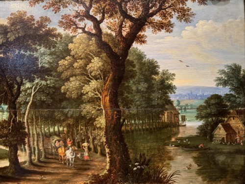 Paintings & Drawings  -  Country  scene, oil on panel, Flanders 17th century