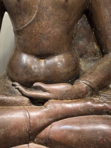 Very large bronze Buddha, Thailand 17th-18th century - 