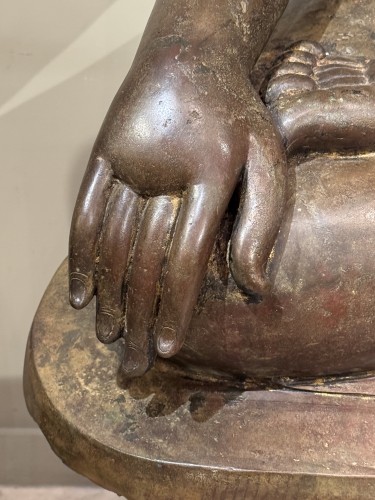 18th century - Very large bronze Buddha, Thailand 17th-18th century