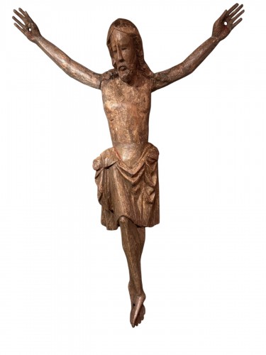 Very large Christ in poplar wood, Southern Germany 2nd half 14th century