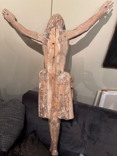 Very large Christ in poplar wood, Southern Germany 2nd half 14th century - Middle age