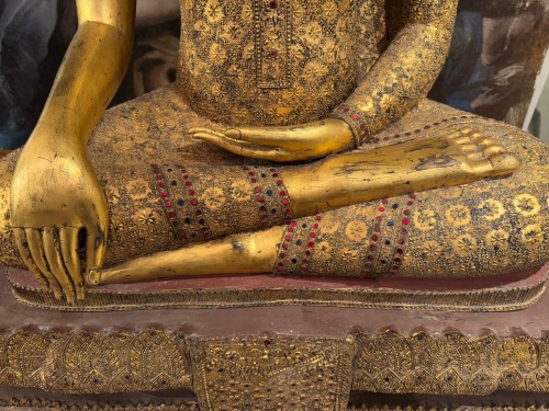 Antiquités - Très grand Bouddha Rattanakosin en bronze, vers 1900