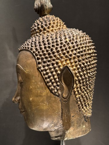  - Bronze Buddha head, Rattanakosin style Thailand 19th century