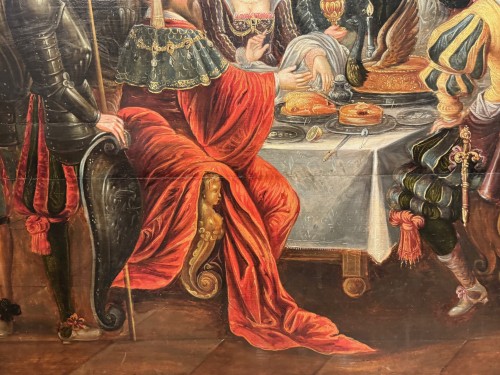 Tableaux et dessins Tableaux XVIIe siècle - Le festin de Balthazar, Attribué à Frans FRANKEN II et son atelier 17e siècle