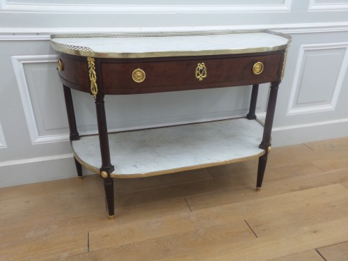 Grande console  desserte estampillé Dusautoy - Mobilier Style Louis XVI