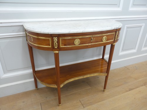 Console d'époque Louis XVI Estampillée F Schey - Mobilier Style Louis XVI