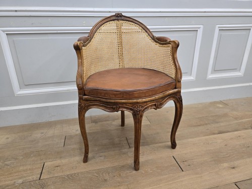 XVIIIe siècle - Fauteuil de bureau d'époque Louis XV