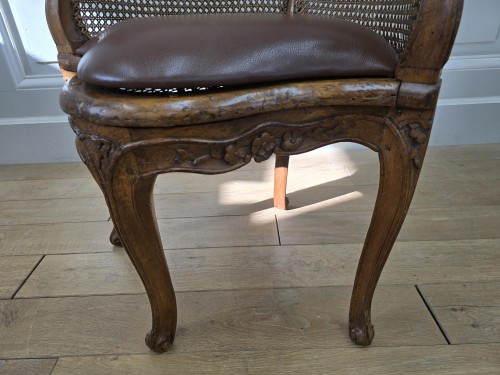 XVIIIe siècle - Fauteuil de bureau d'époque Louis XV