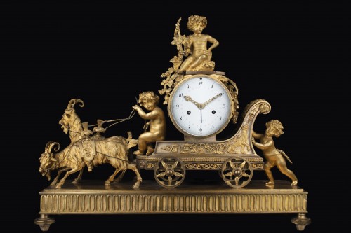 Horlogerie Pendule - Allégorie des vendanges, pendule Louis XVI