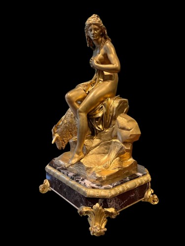 19th century - The nymph Amaltheia wit Jupiter. Pierre Julien (1731-1804) Barbedienne fondeur