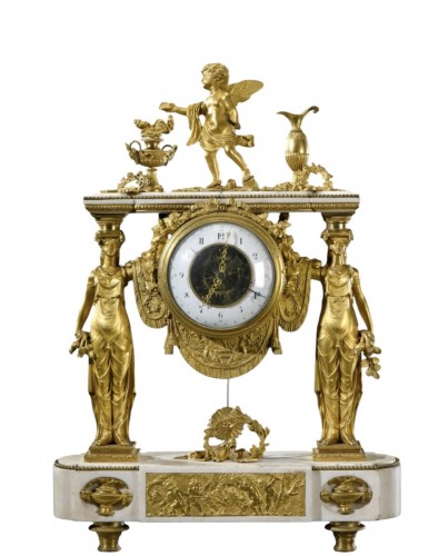 Monumental Louis XVI portico clock