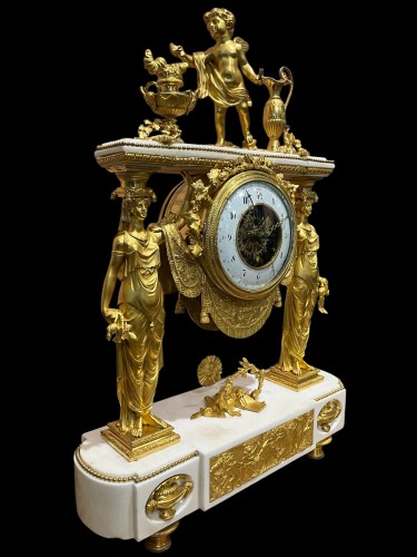 Monumental Louis XVI portico clock - Louis XVI