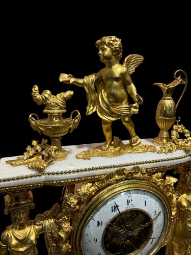 Louis XVI - Monumental Louis XVI portico clock