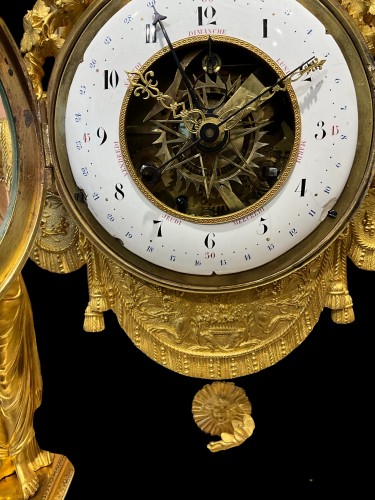 Antiquités - Monumental Louis XVI portico clock