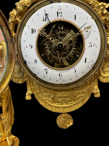 Antiquités - Monumental Louis XVI portico clock