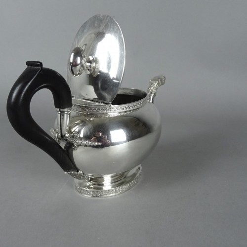 Antiquités - Solid silver teapot early 19th century - J.G Dutalis in Brussels