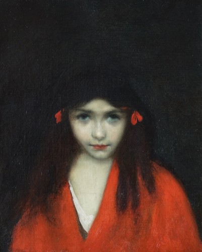 Jean-Jacques Henner (1829-1905) - Portrait de jeune fille symboliste