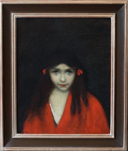 Jean-Jacques Henner (1829-1905) - Portrait de jeune fille symboliste - Tableaux et dessins Style Napoléon III