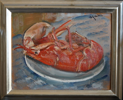 Lobster (Noirmoutier), 1934 - Takanori Oguiss (1901-1986) - Paintings & Drawings Style Art nouveau