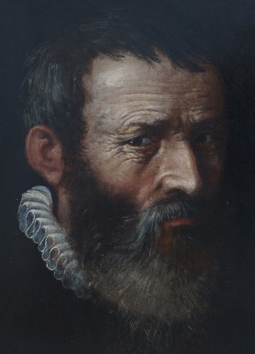 Portrait of a man 59 year old 1584, flemish school - Paintings & Drawings Style Renaissance