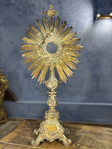Religious Antiques  - Large Silver Monstrance Offered By Napoleon III In 1867