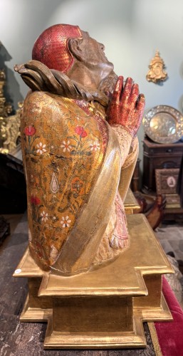 Antiquités - Double buste reliquaire fin XVIIe siècle