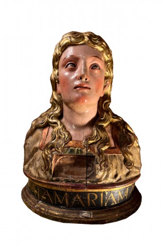 6th Century Reliquary Bust Of Mary Magdalene