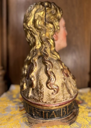 Antiquités - 6th Century Reliquary Bust Of Mary Magdalene