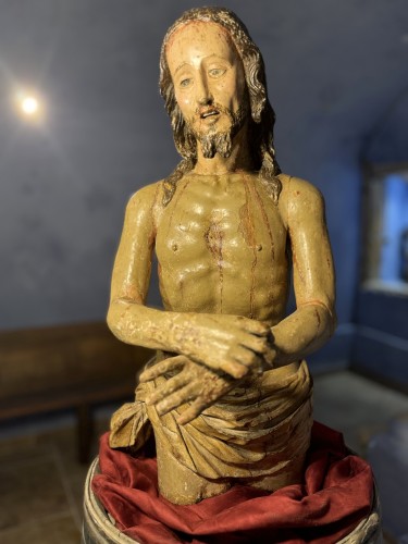 Grand Christ Aux Liens, Italie début XVIe siècle - Sculpture Style 