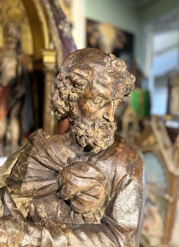 Antiquités - Important Pair Of Sculptures Of Saint Peter And Saint Paul - 17th Century