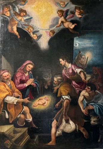 The Adoration Of The Shepherds Florentine School circa 1700