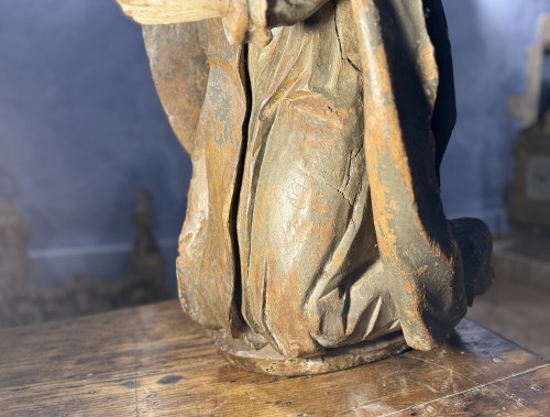  - Imposing 17th Century italian Wooden Statue Of A Franciscan Saint