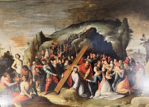 The Rise To Calvary, Flemish school of  the 17th Century   