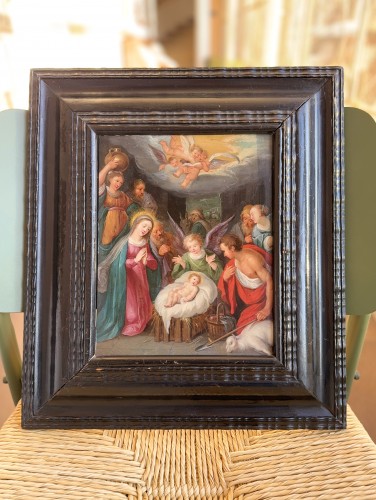 Paintings & Drawings  - The Adoration Of The Shepherds Circa 1620   