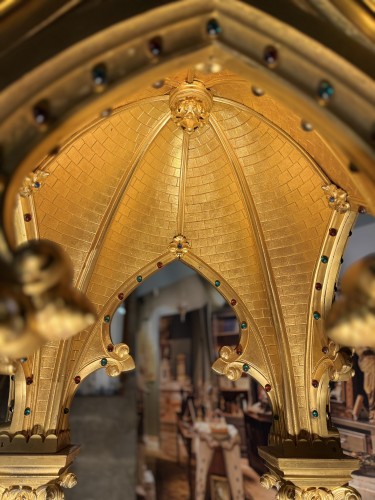 Monumental Ciborium daté de 1889 - Art sacré, objets religieux Style 