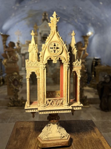 Important Pair Of Neo-gothic Reliquaries, France 19th Century  - Religious Antiques Style 