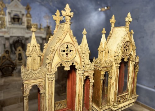  - Important Pair Of Neo-gothic Reliquaries, France 19th Century 