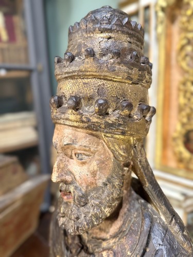  Reliquary Bust Of Saint Pope,Italy  late 17th early 18th century - 