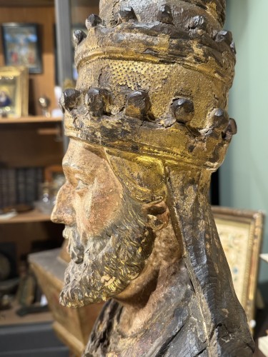  -  Reliquary Bust Of Saint Pope,Italy  late 17th early 18th century