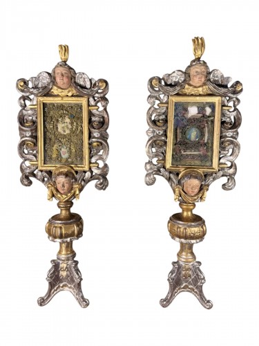 Pair Of 18th Century  Italian Reliquary Monstrances