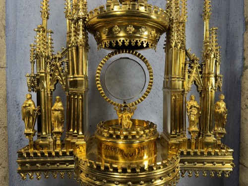 Large Neo-gothic Monstrance - 19th Century   - 