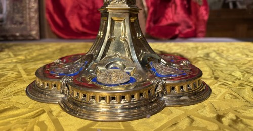 19th century - Large Neo-gothic Monstrance - 19th Century  